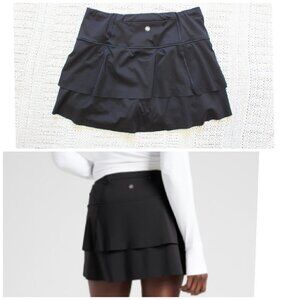 Athleta Momentum Black tennis Skort Size Small Pickleball Skirt Sporty